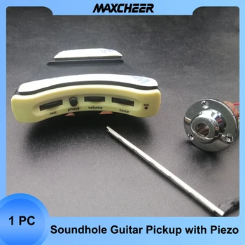 Звукосниматель для гитары Soundhole Белый звукосниматель с серебряным пьезоэлементом или твердым пьезоэлементом с торцевым выводом